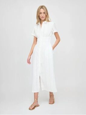 Hill House - The Jamie Nap Dress in White Broderie Voile - L